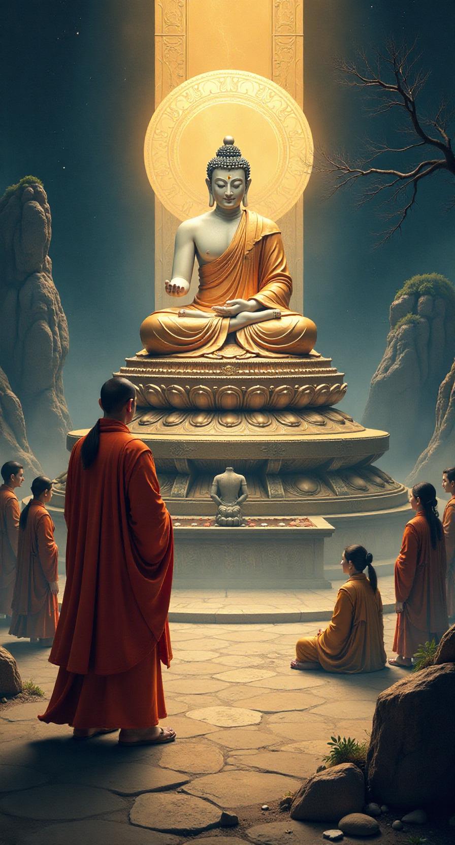 巜愣严经》卷五(六)
77
富楼弥罗尼座前立，
顶礼佛足敬恭辞。
旷劫辩才无碍处