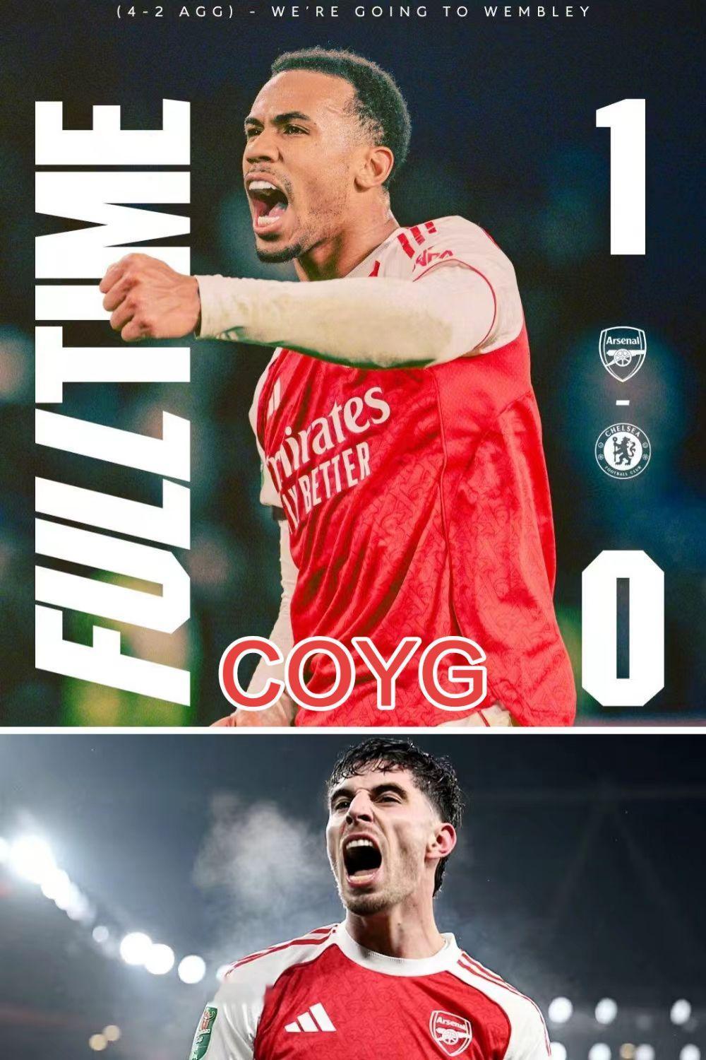 联赛杯：阿森纳主场1-0击败切尔西。哈弗茨上演绝杀，阿森纳两回合主客场双杀对手闯