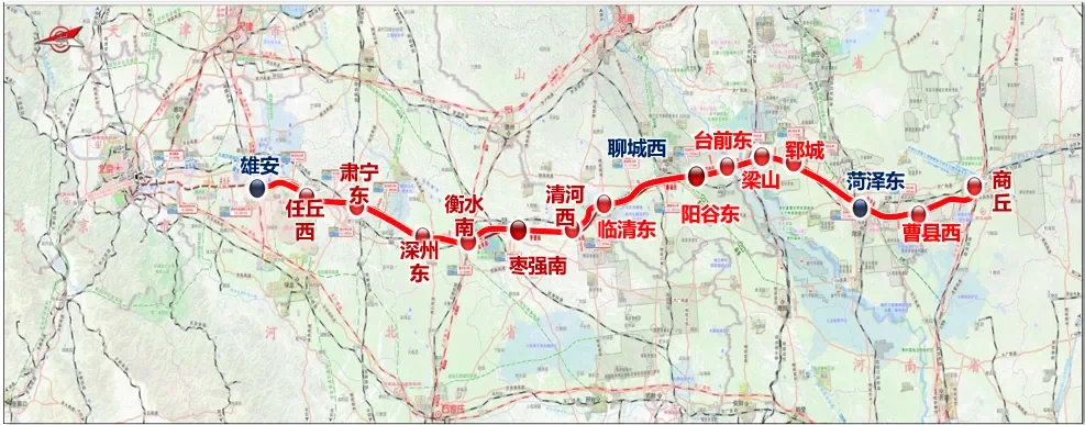 雄商高铁线路规划图