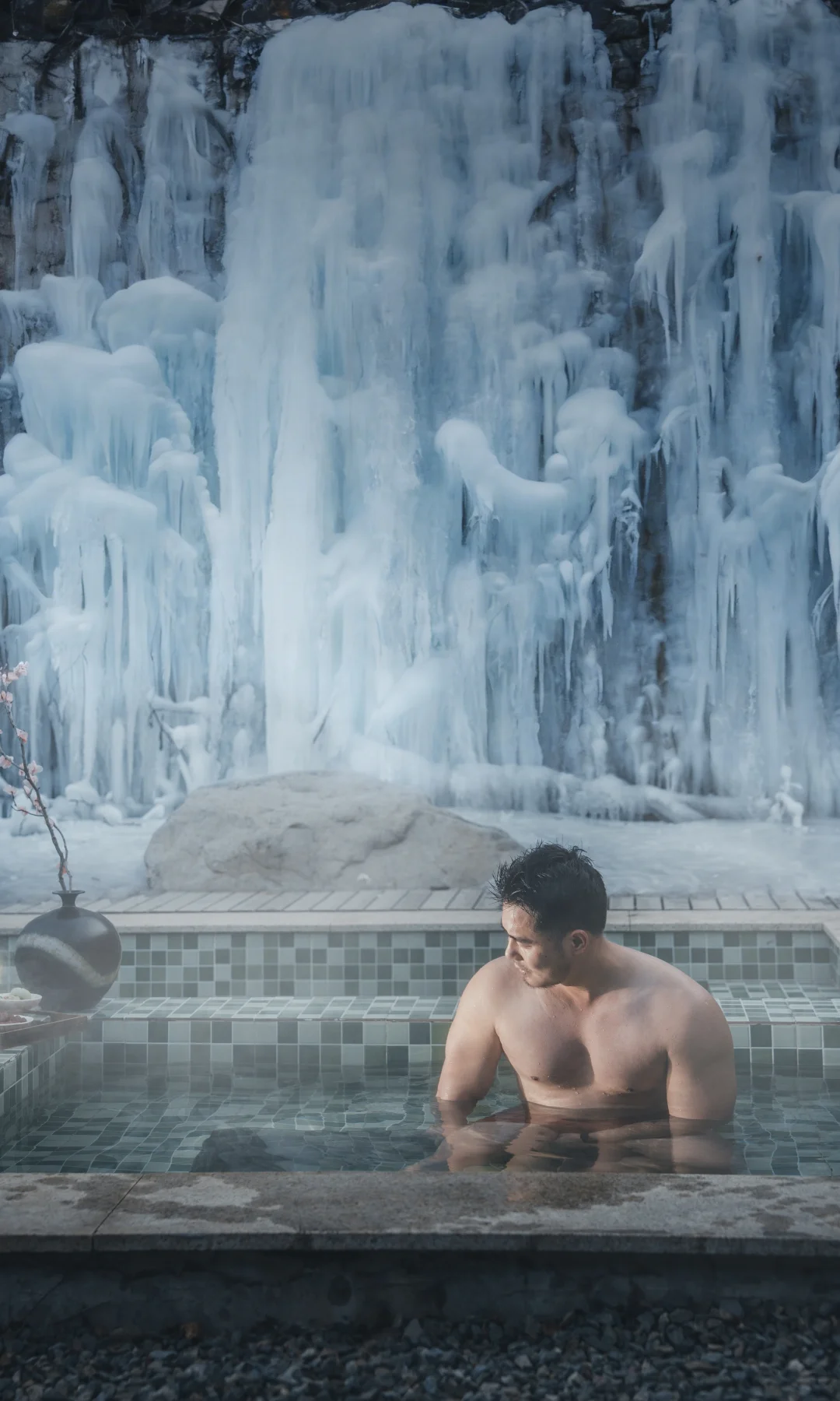 院子里的小冰瀑