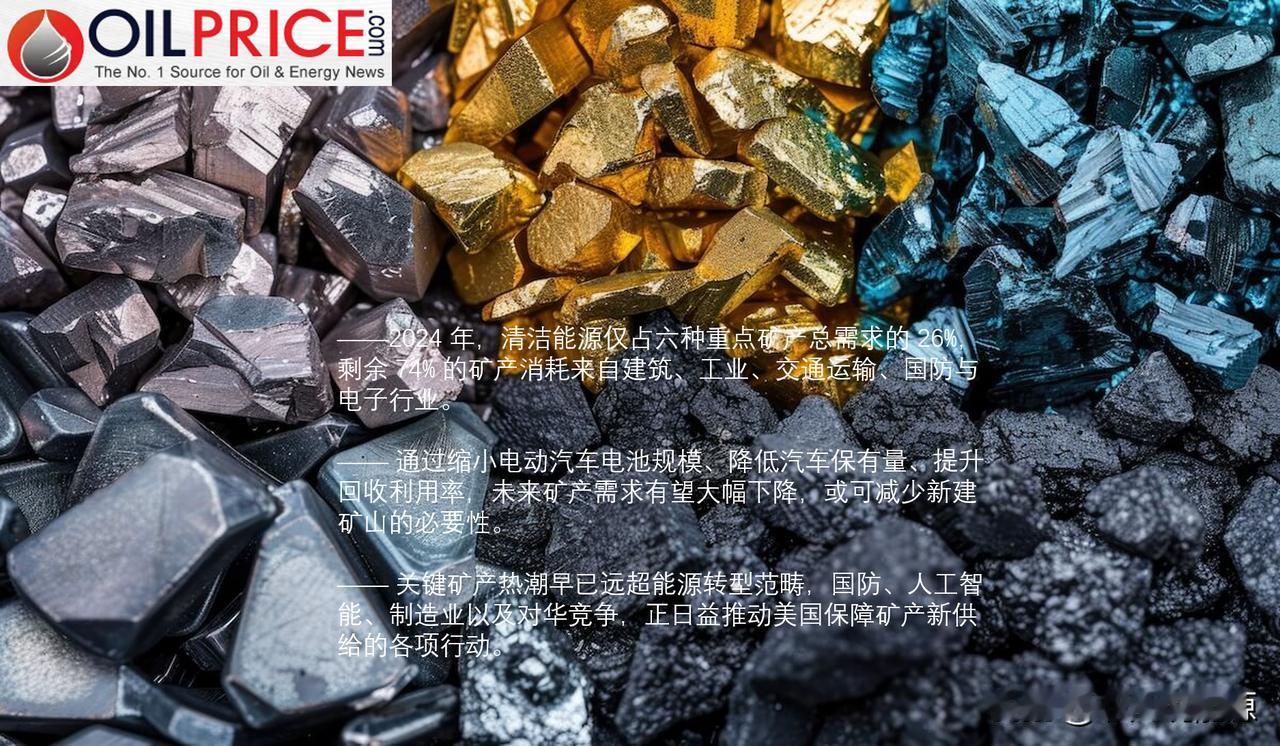 奥克兰研究所数据显示，多数关键矿产并非服务于能源转型

奥克兰研究所的一项分析对