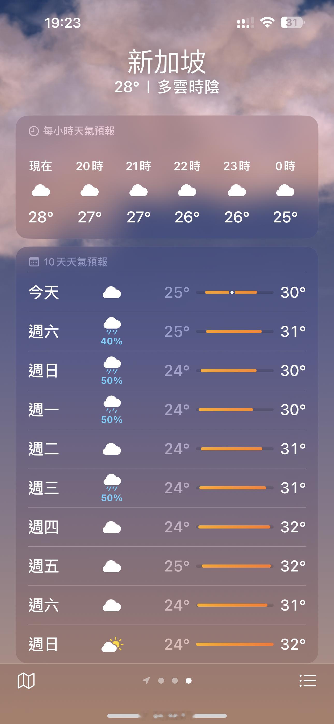 看了眼新加坡的温度，想想去了不能开空调，那要不不去了[怒] ​​​