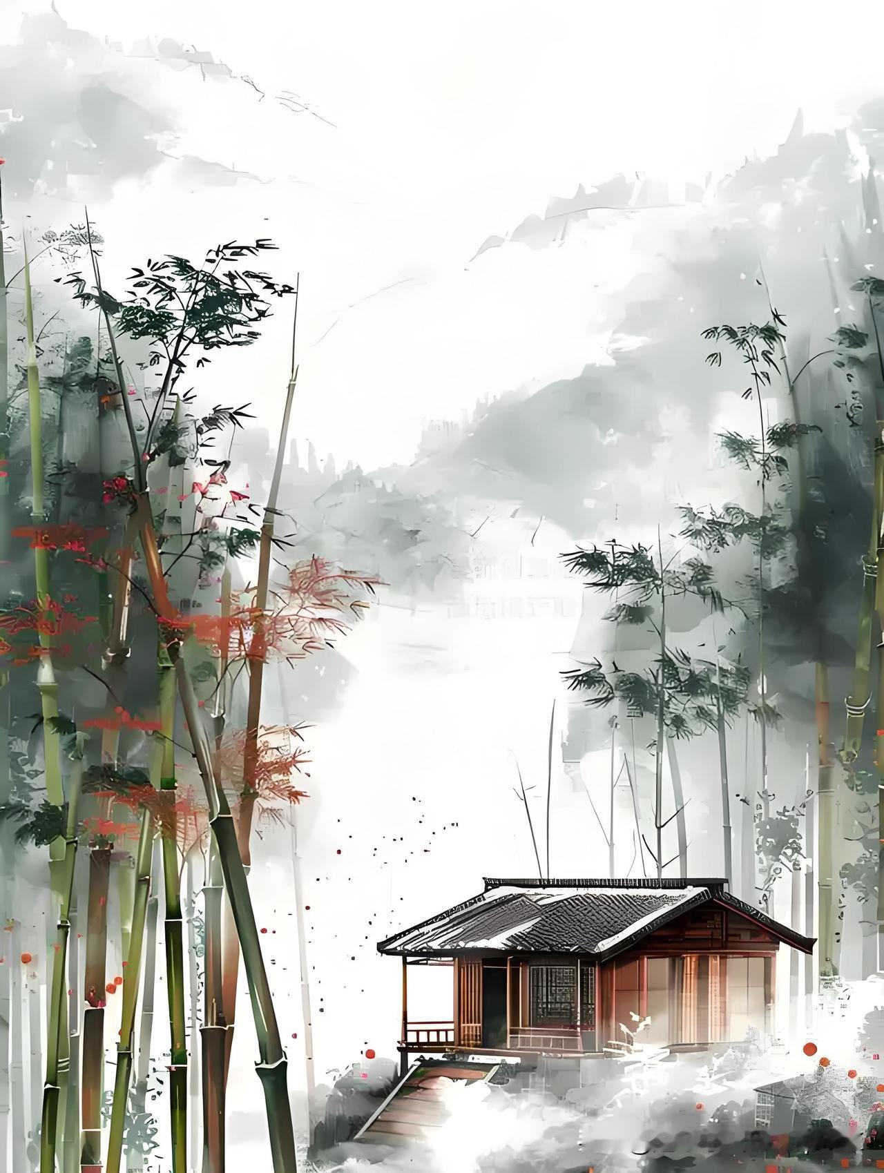 《晚望信道立竹林边》
——宋·陈与义
修竹林边烟过迟，
幅巾藜杖立疏篱。
恨无顾