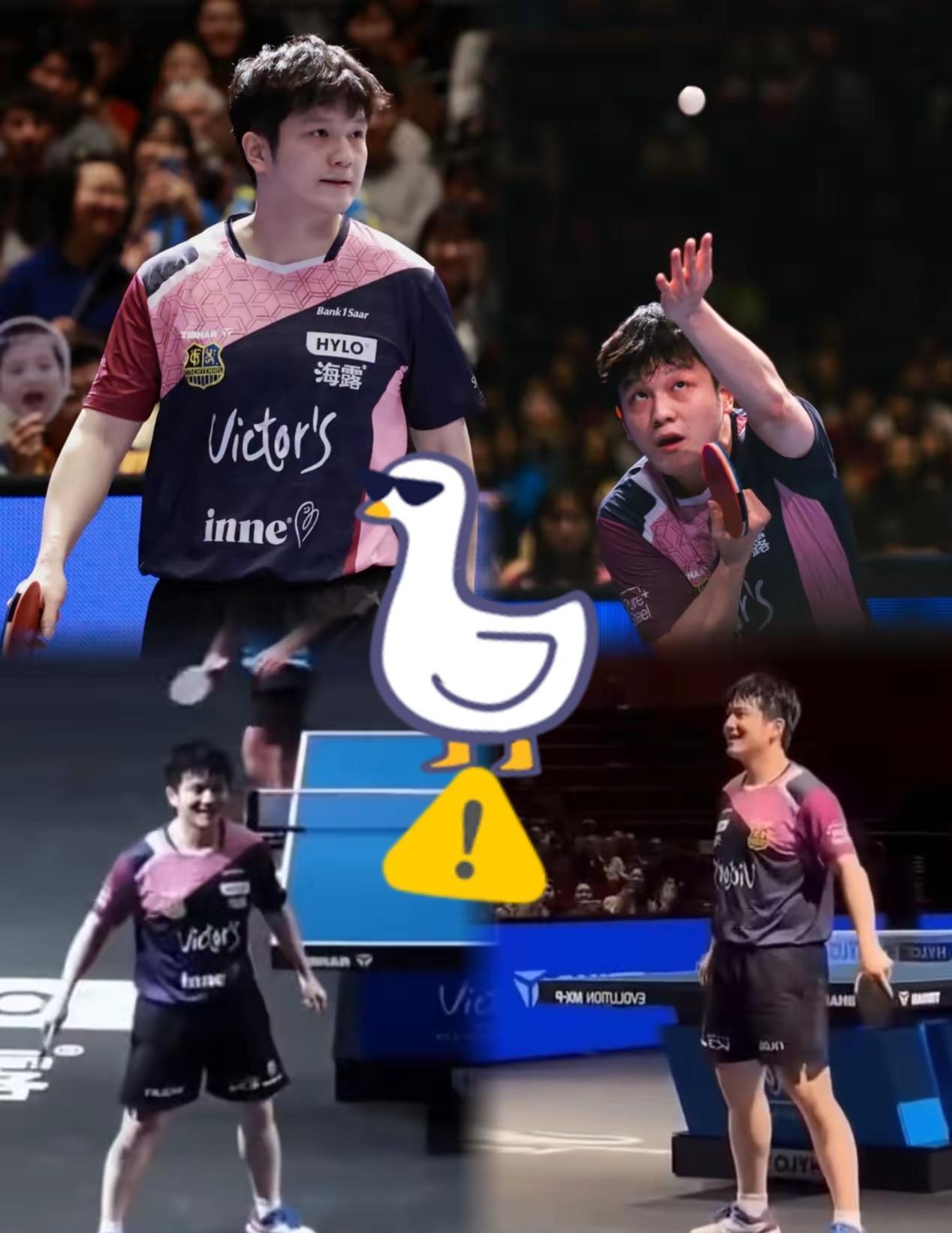 樊振东粉色战袍+呆萌Siu！体育圈的快乐，果然不分界！
 
大半夜熬着看樊振东比