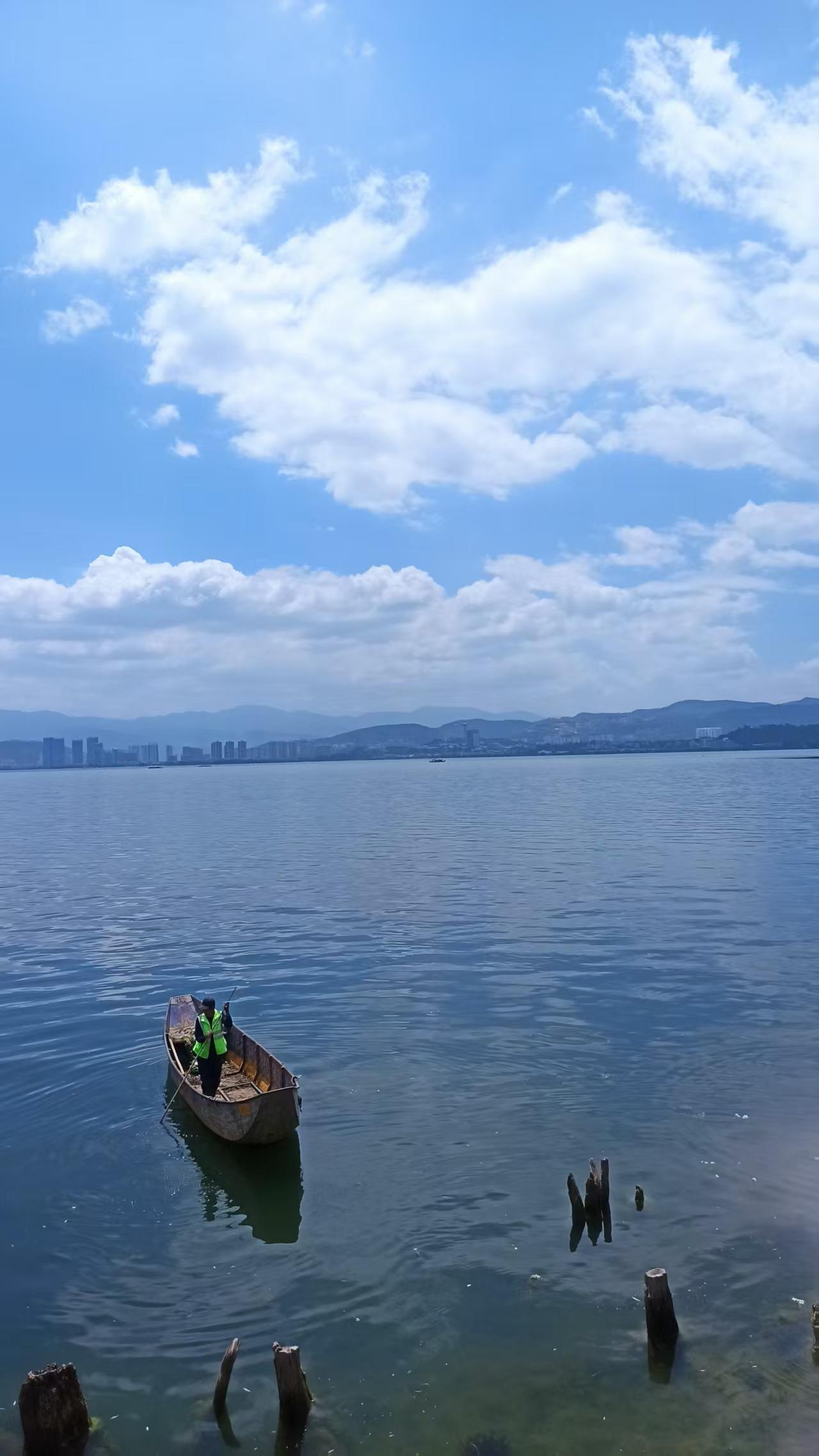 风轻云淡，每一帧都是时光的温柔。
漫步在洱海边，仿佛走进了一幅流动的水墨画，心灵