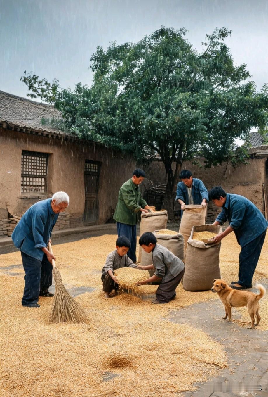 快下雨了，收谷子了！
