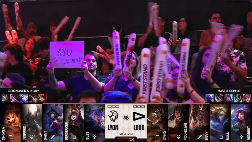 LYON 1-0 LLL：节奏流畅无懈可击，LOUD首局轻取LLL