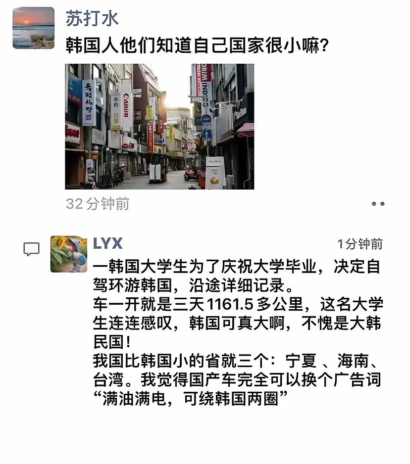 韩国人自以为他们很大 