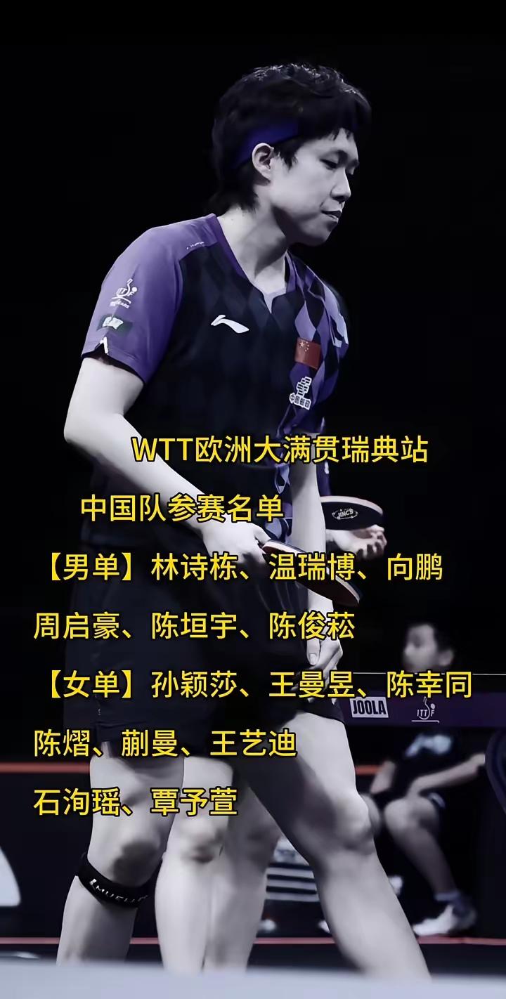 国乒阵容出炉！搭配专属教练才是破局关键，大头该休整沉淀了
 
WTT瑞典大满贯国