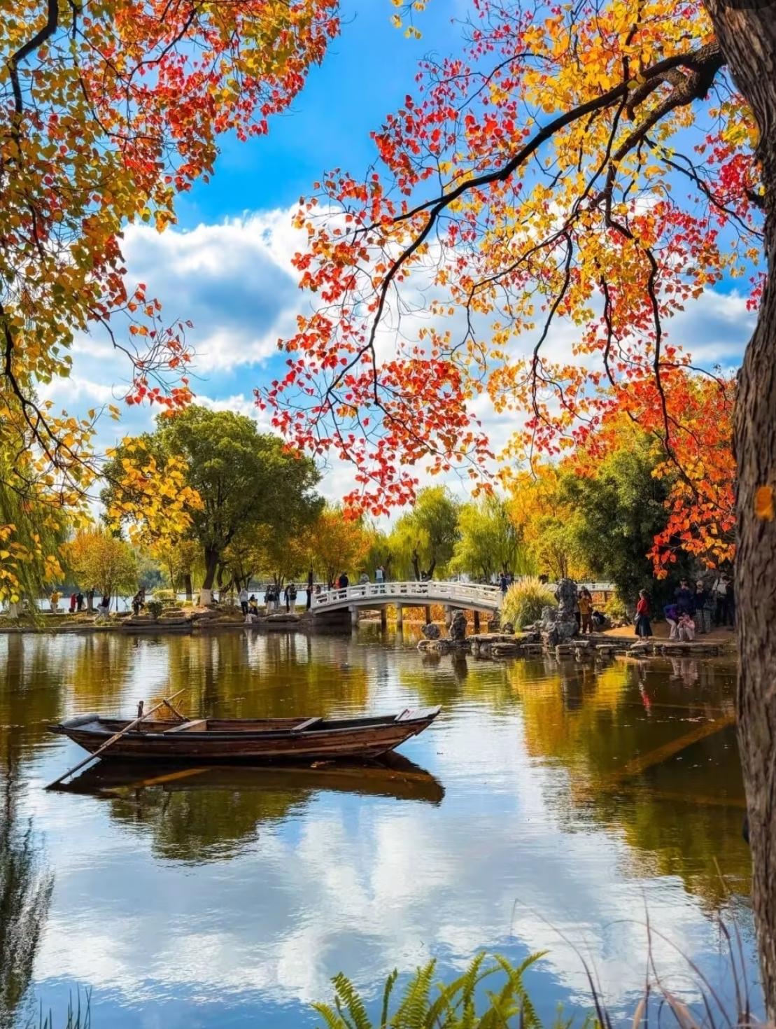 每日于秦淮河边漫步，总会遇见一位花甲之年的女士。她身体康健，每次碰面，都能感受到