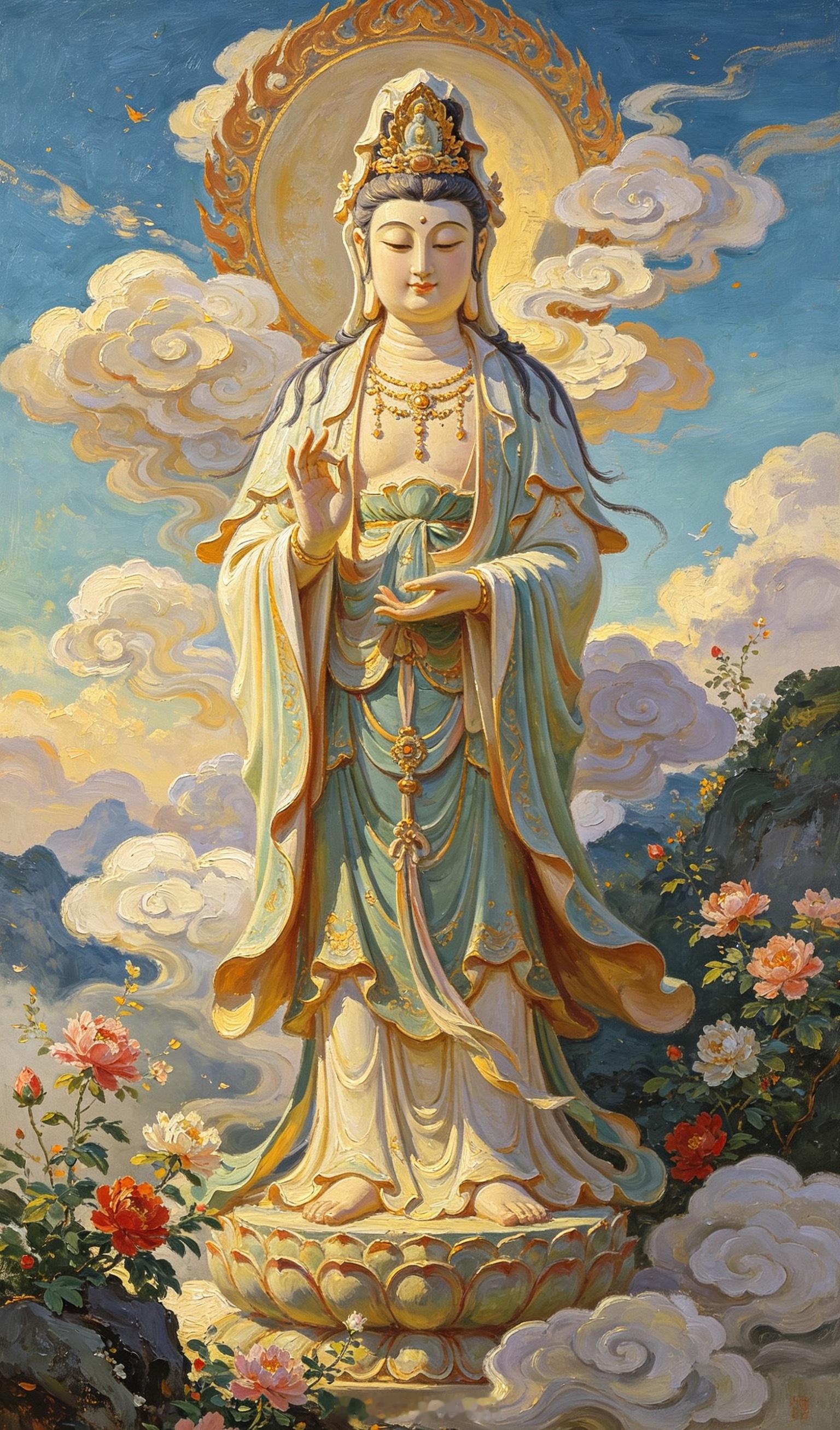 新的一周开始，菩萨送来好运祝福，此刻虔诚默念：“虚空能量汇我身，本自具足心安宁，