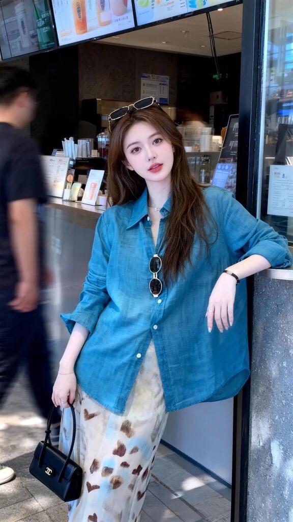 牛仔外套搭配裙子 温柔穿搭拿捏大小姐范儿 碎花裙搭配牛仔外套 慵懒穿搭简直易如反