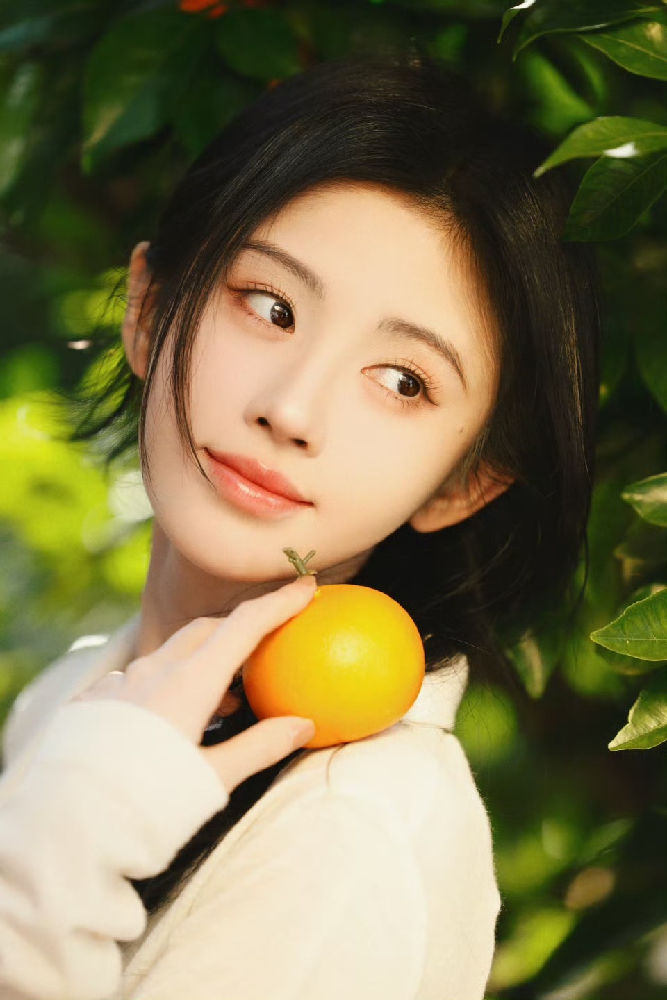娱乐[超话]鞠婧祎白衣橘子look 小鞠的白衣橘子look好清新 ​​​