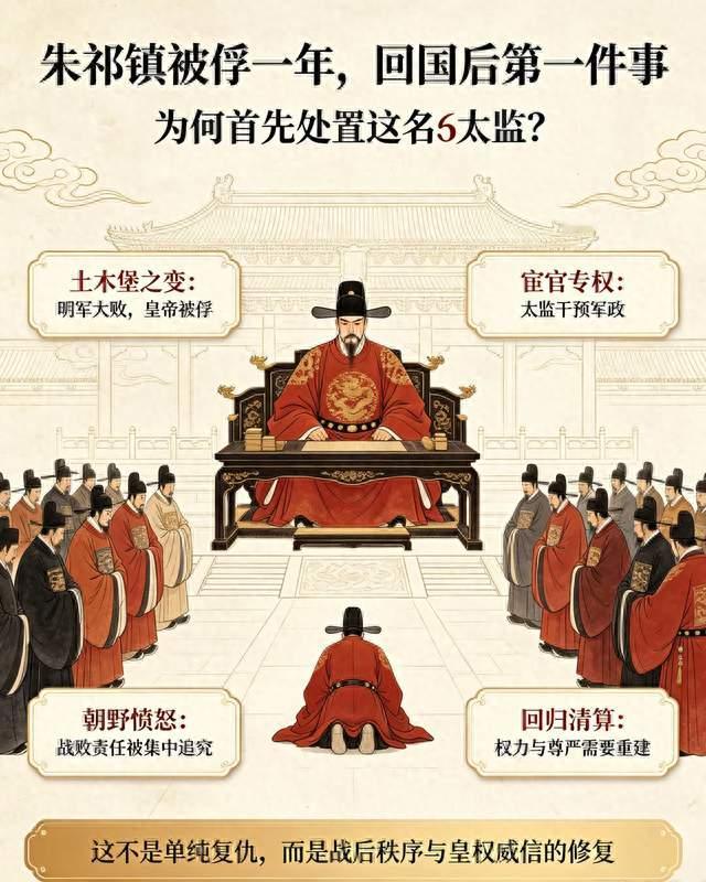 朱祁镇被俘一年，回国后第一件事：把叛国太监凌迟3600刀