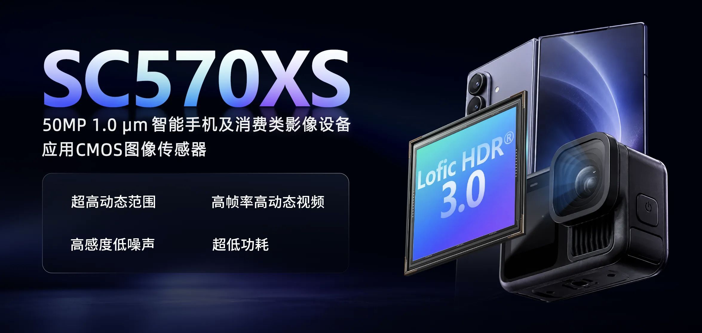思特威发布 SC570XS： 5000w，1/1.56”，LOFIC，111dB