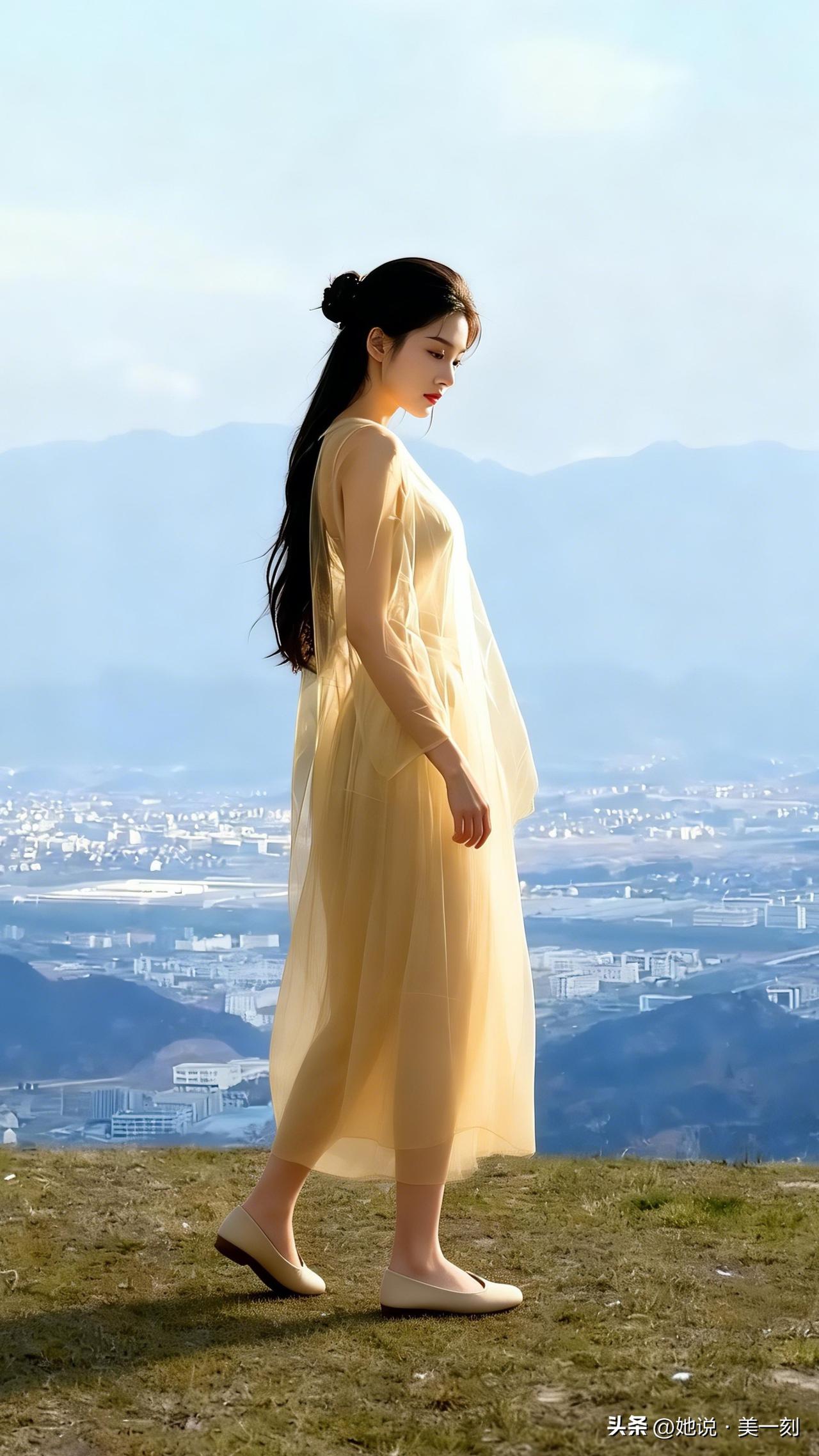 轻盈漫步在山巅，感受大自然的宁静与美好。晒出美丽身影