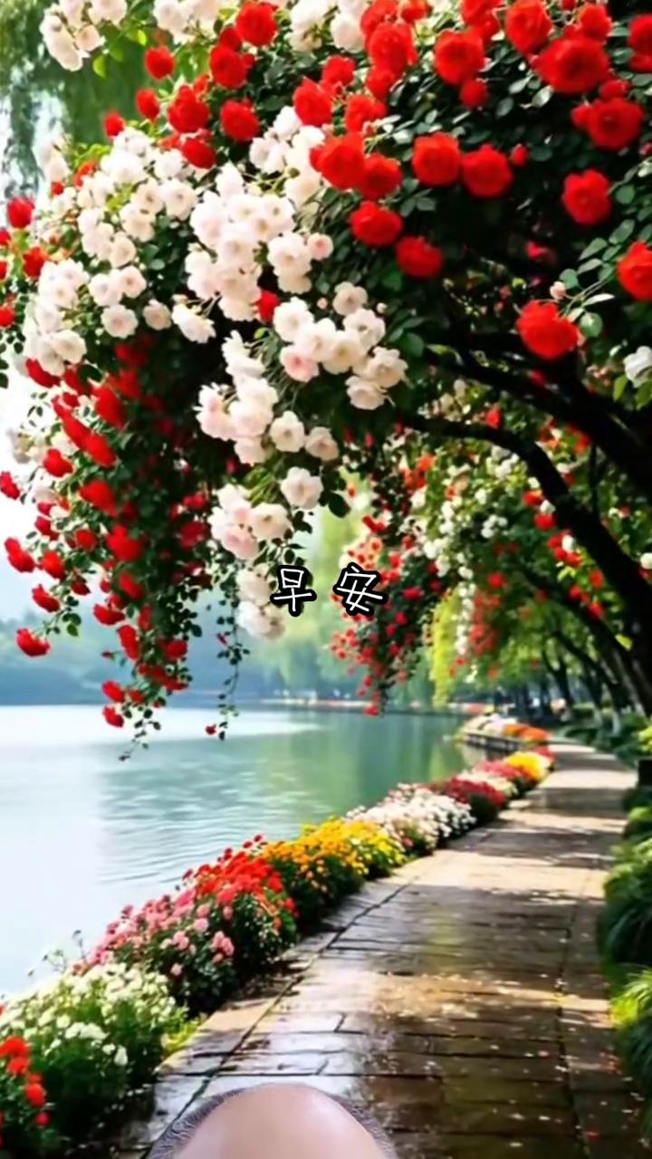 早安。
花草从来不言，却芬芳了人间。时间从来不语，却解答了所有问题。花不会一直开