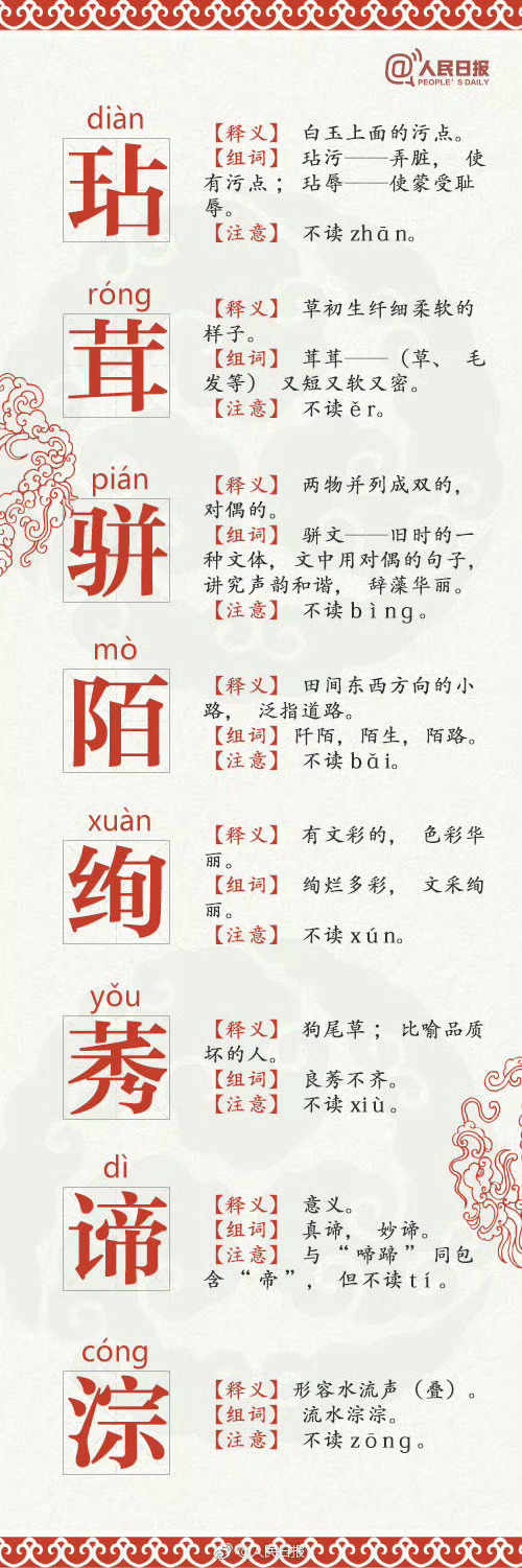 68个高出错率汉字，你能读对几个？ 