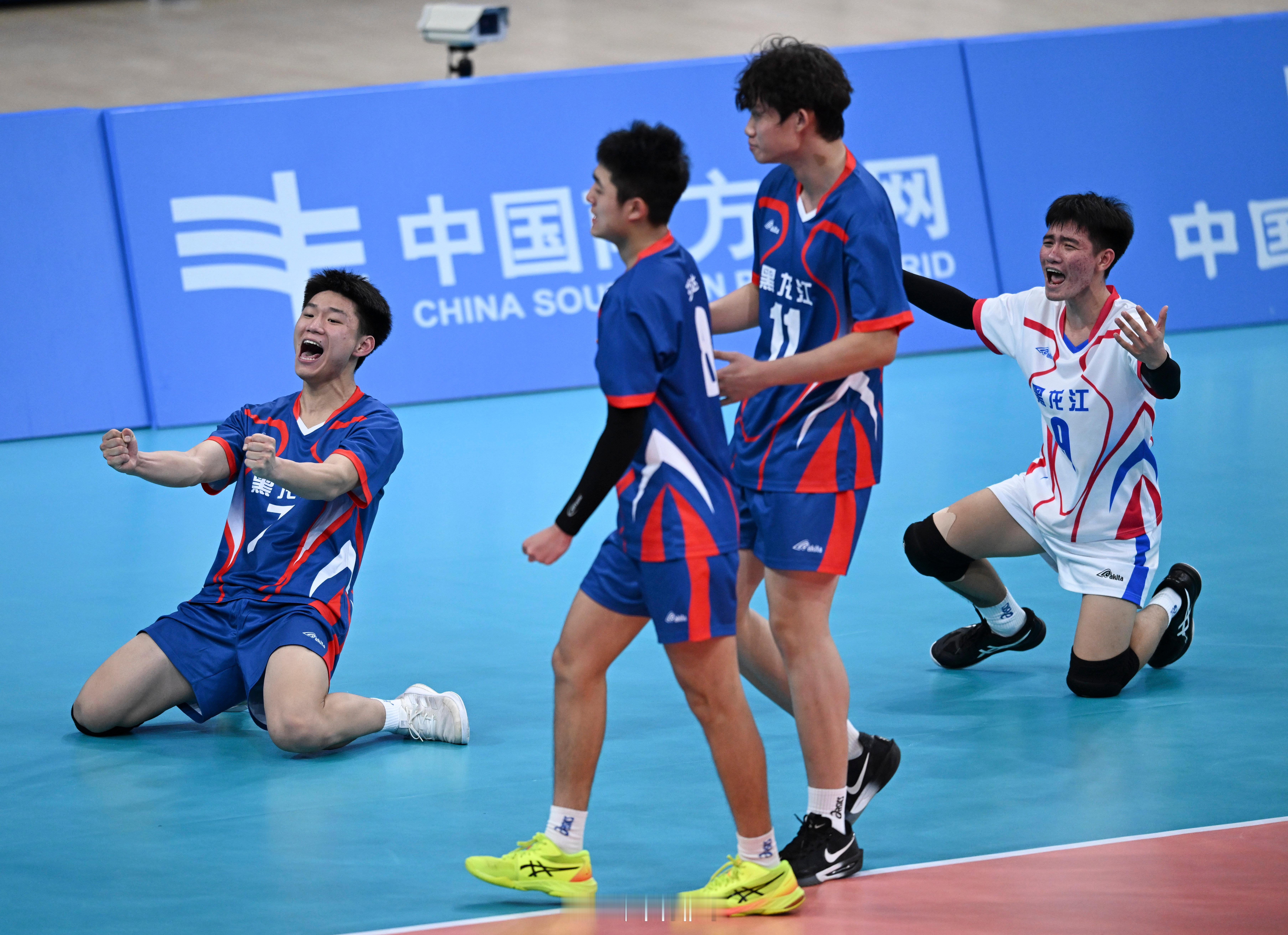 组照： U18男排四分之一决赛，11月14日，黑龙江队3-2大逆转河南队（新华社
