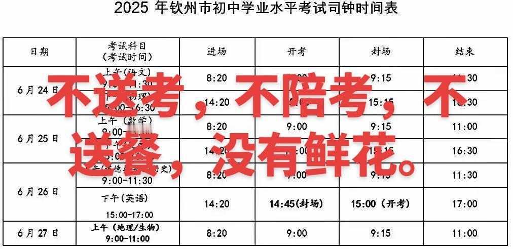 孩子中考进行时，不陪考，不送考，不送餐，没有鲜花，没有任何仪式感，全程见不到孩子