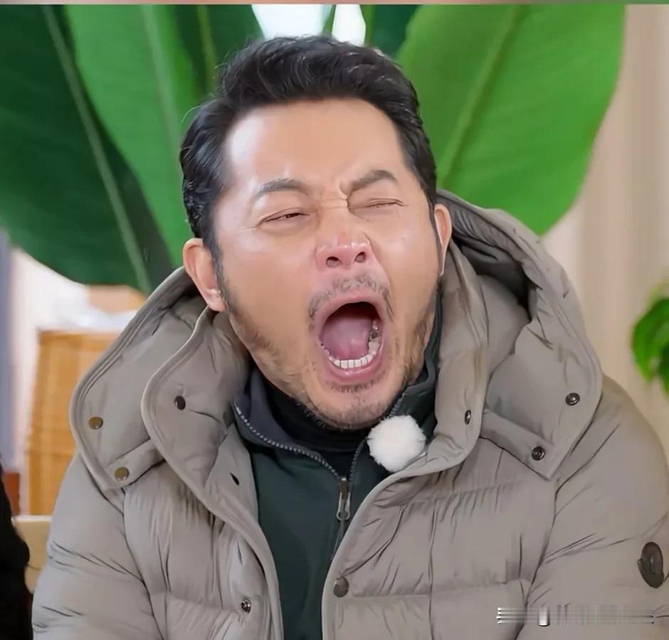 原来明星也有虫牙，沙溢打哈欠的时候被抓拍了，很明显能看清楚他的虫牙黑黑的。

沙