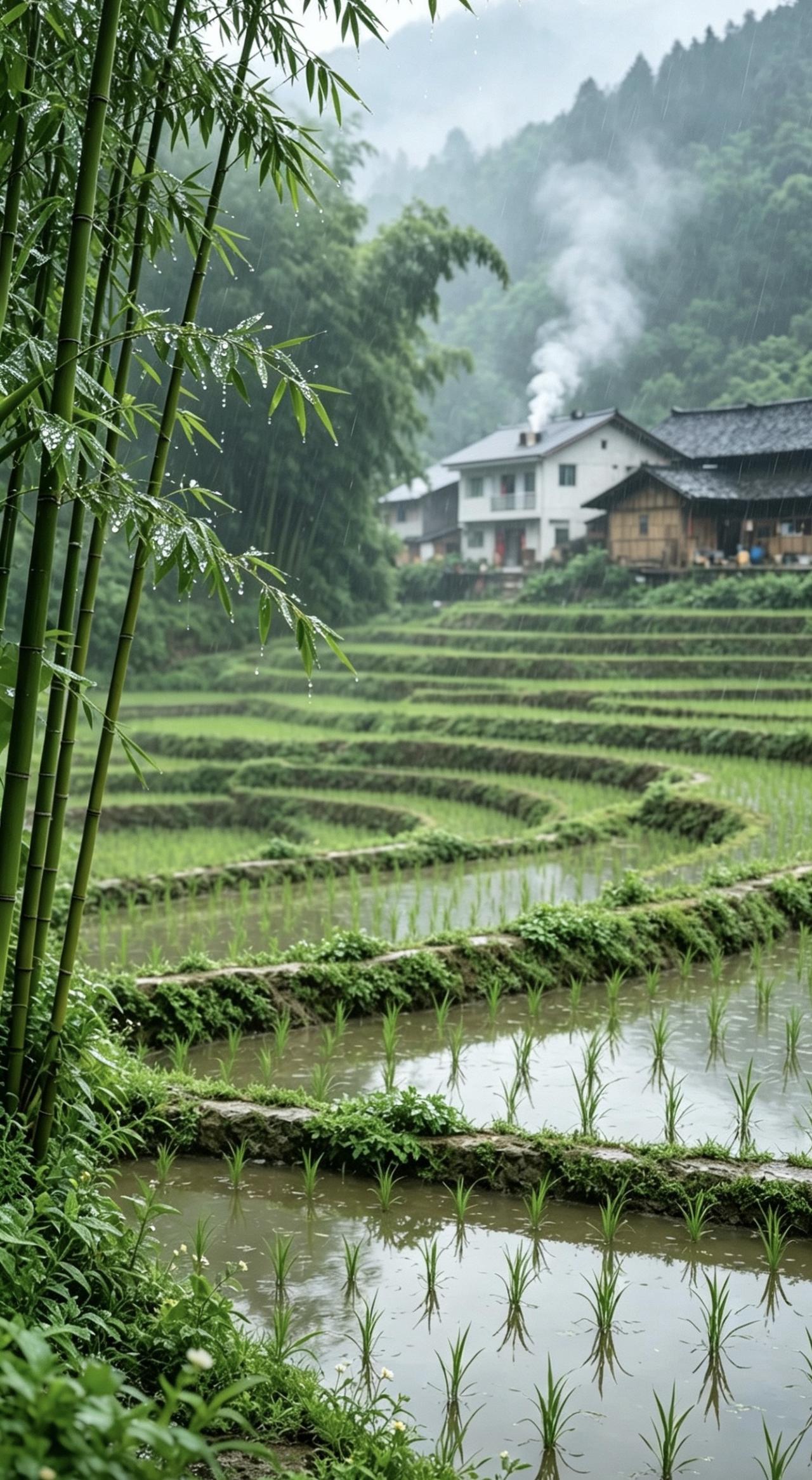 不必远行，一场雨、一片田、一缕炊烟，就足以治愈所有疲惫。