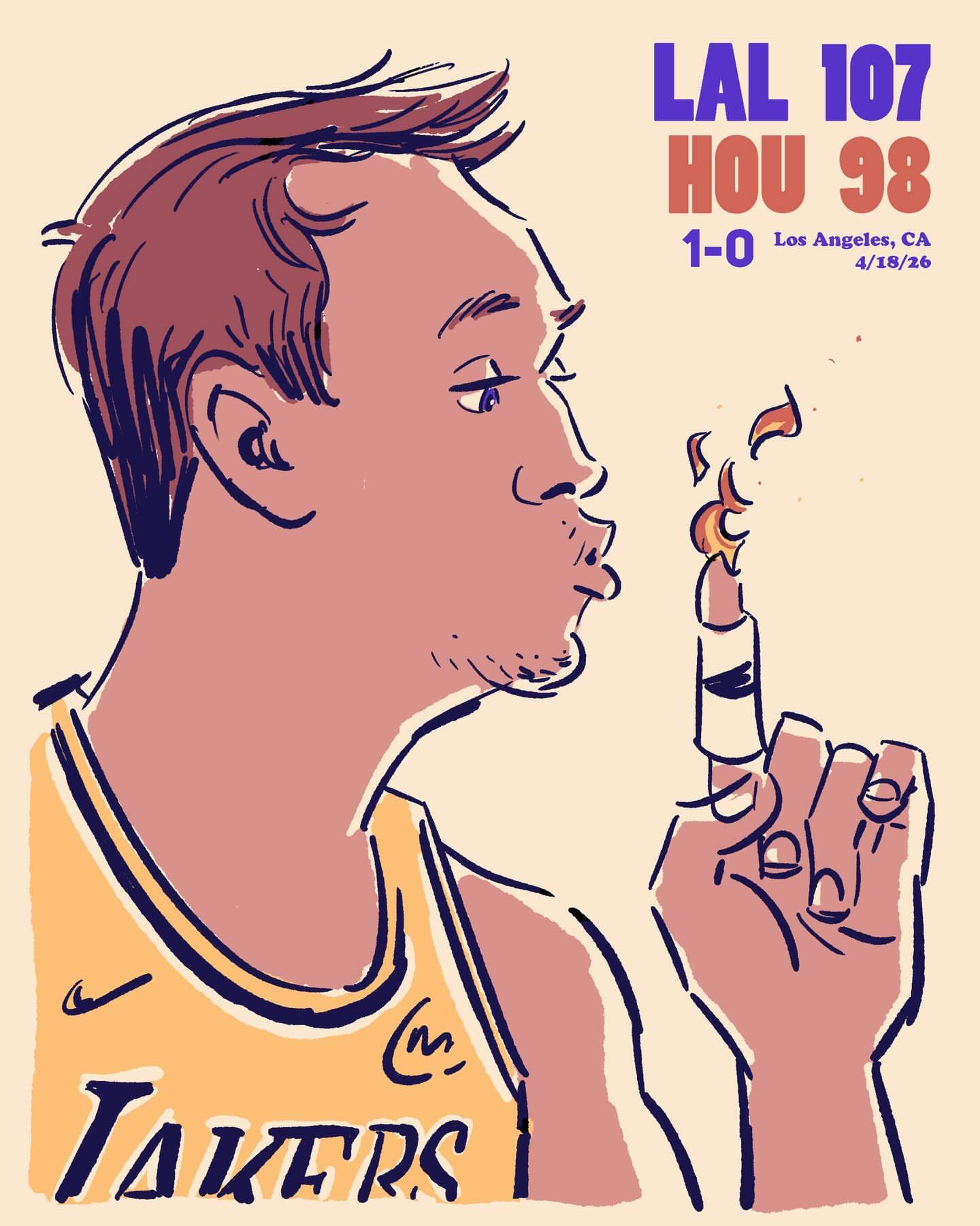 赛果漫画家季后赛返场：“是Luka还是Luke 都不如look look ”火箭