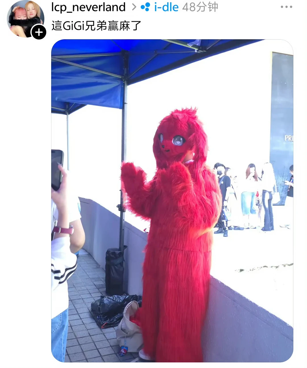 最强应援😂gigi也来看演唱会了