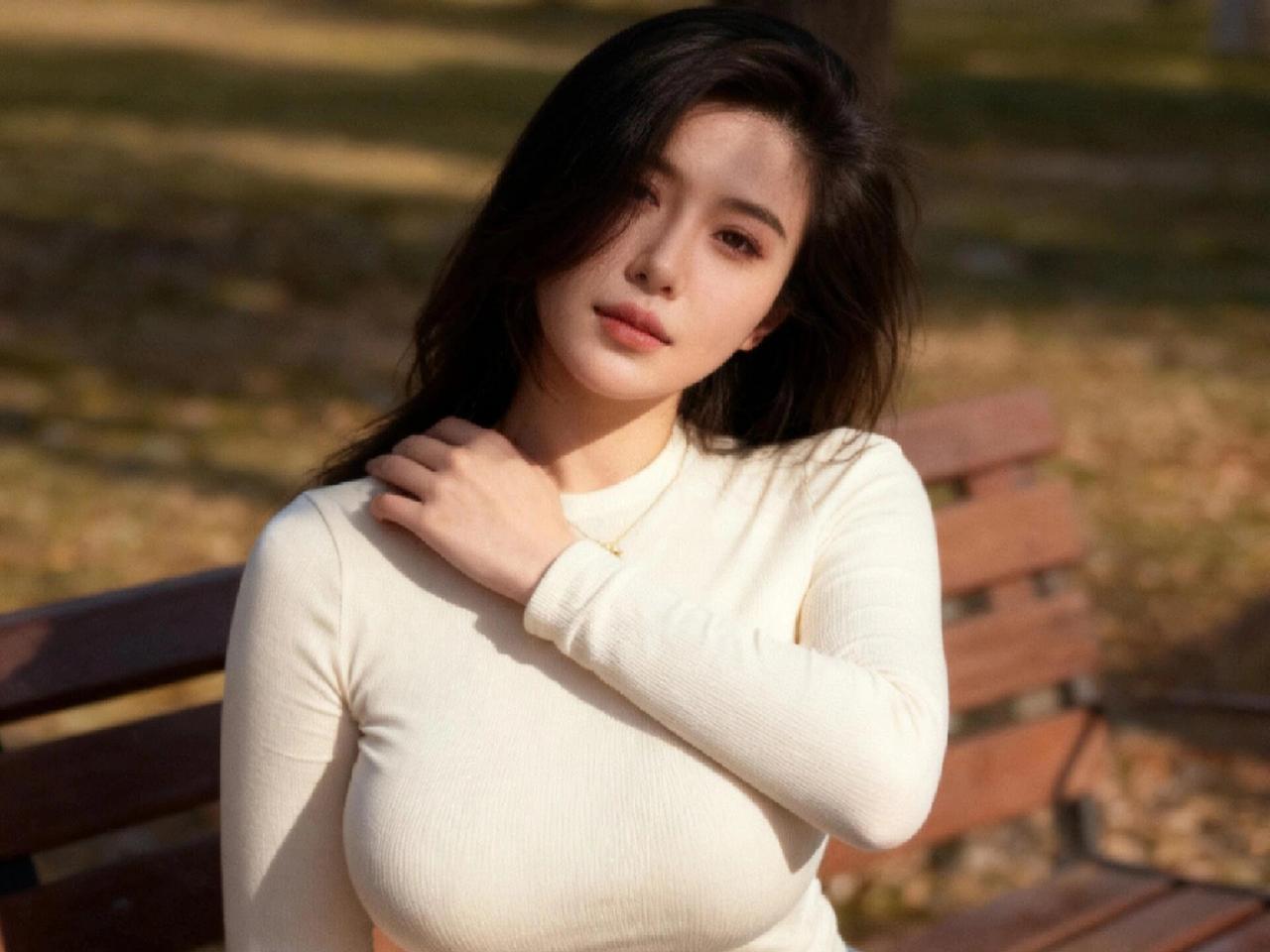 《念奴娇·秋郊遇美人》
 
晴郊铺锦，正霜林换叶，金风裁绮。
石径斜偎云鬓女，素