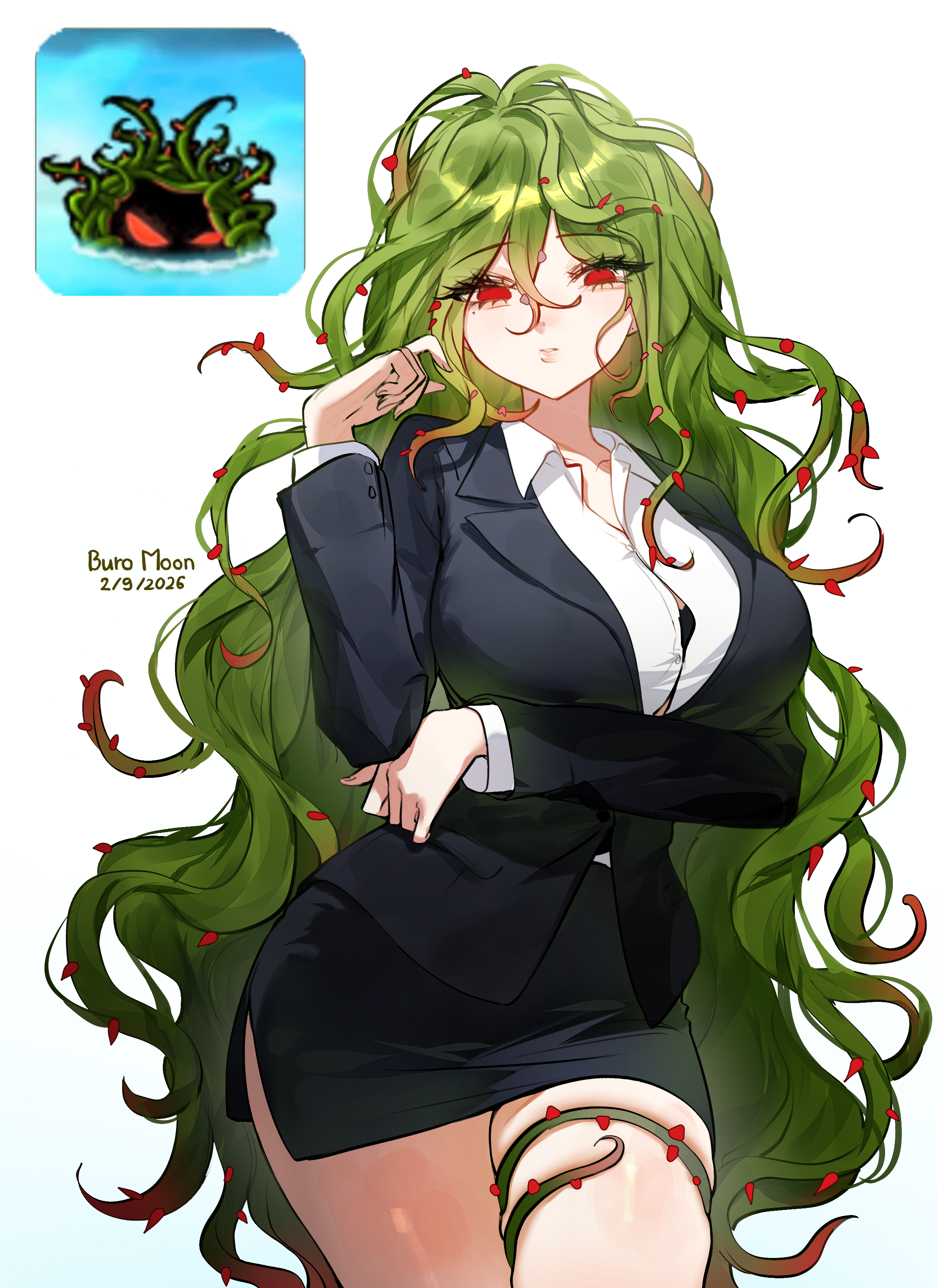 动漫[超话]海草娘…画师：Buro Moonpid：118134220 ​​​