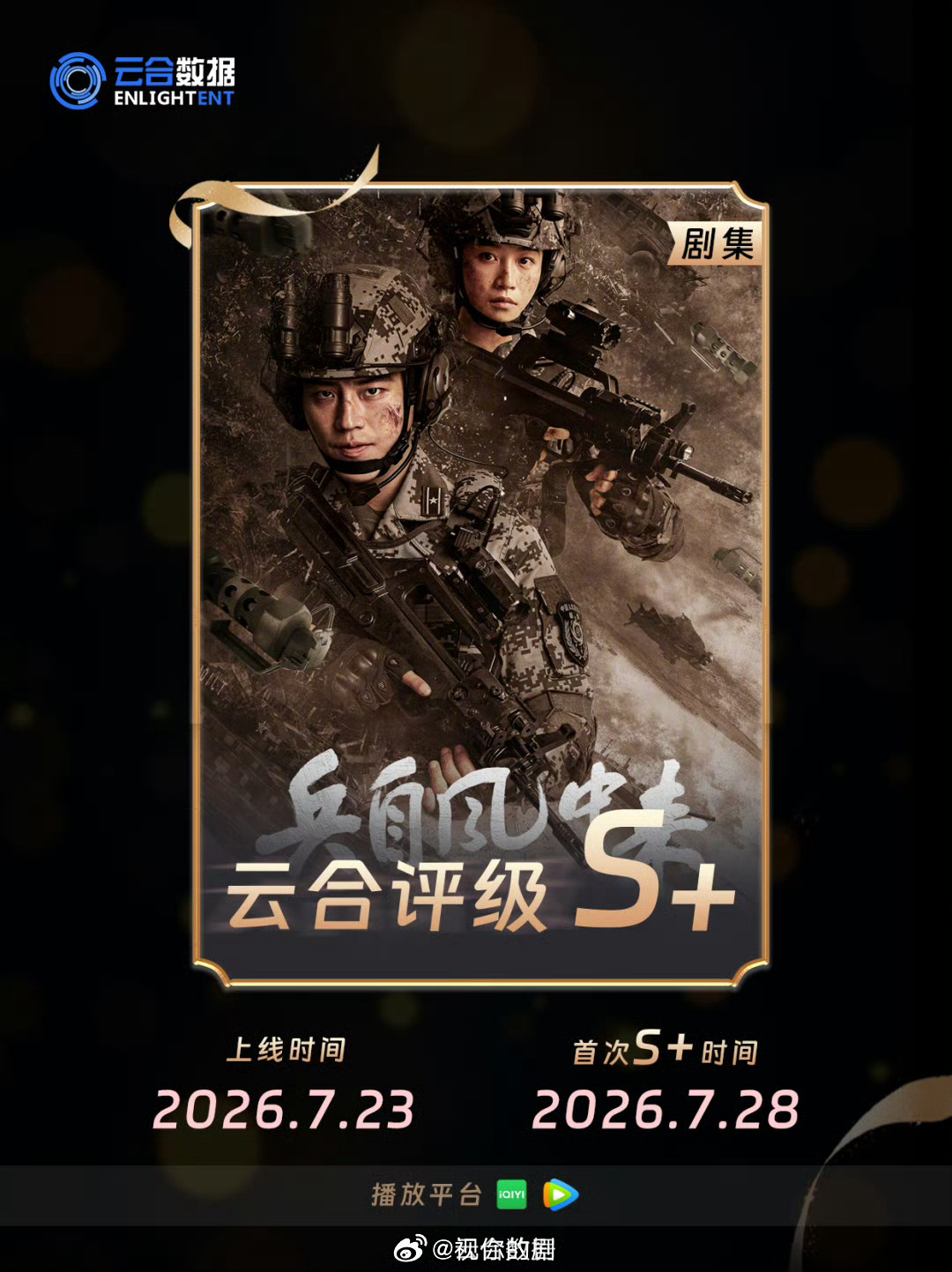 7.28酷云点播，云合，收视率御廷谣首播酷云点播640万，云合340万，相差30