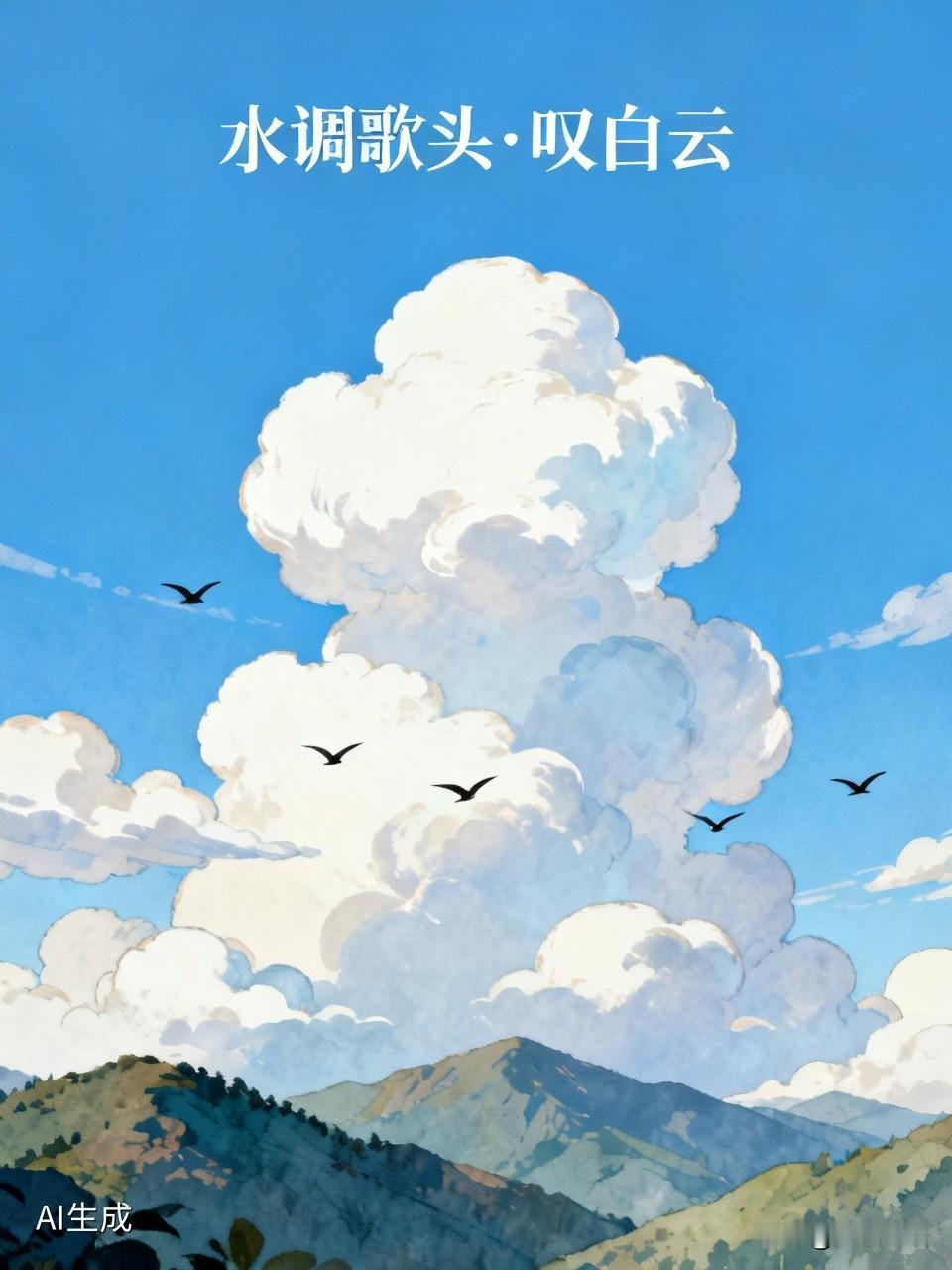 水调歌头·叹白云

寒秋，闲坐院亭，望晴空白云，联想一贫民歌手境遇，作此篇，警醒
