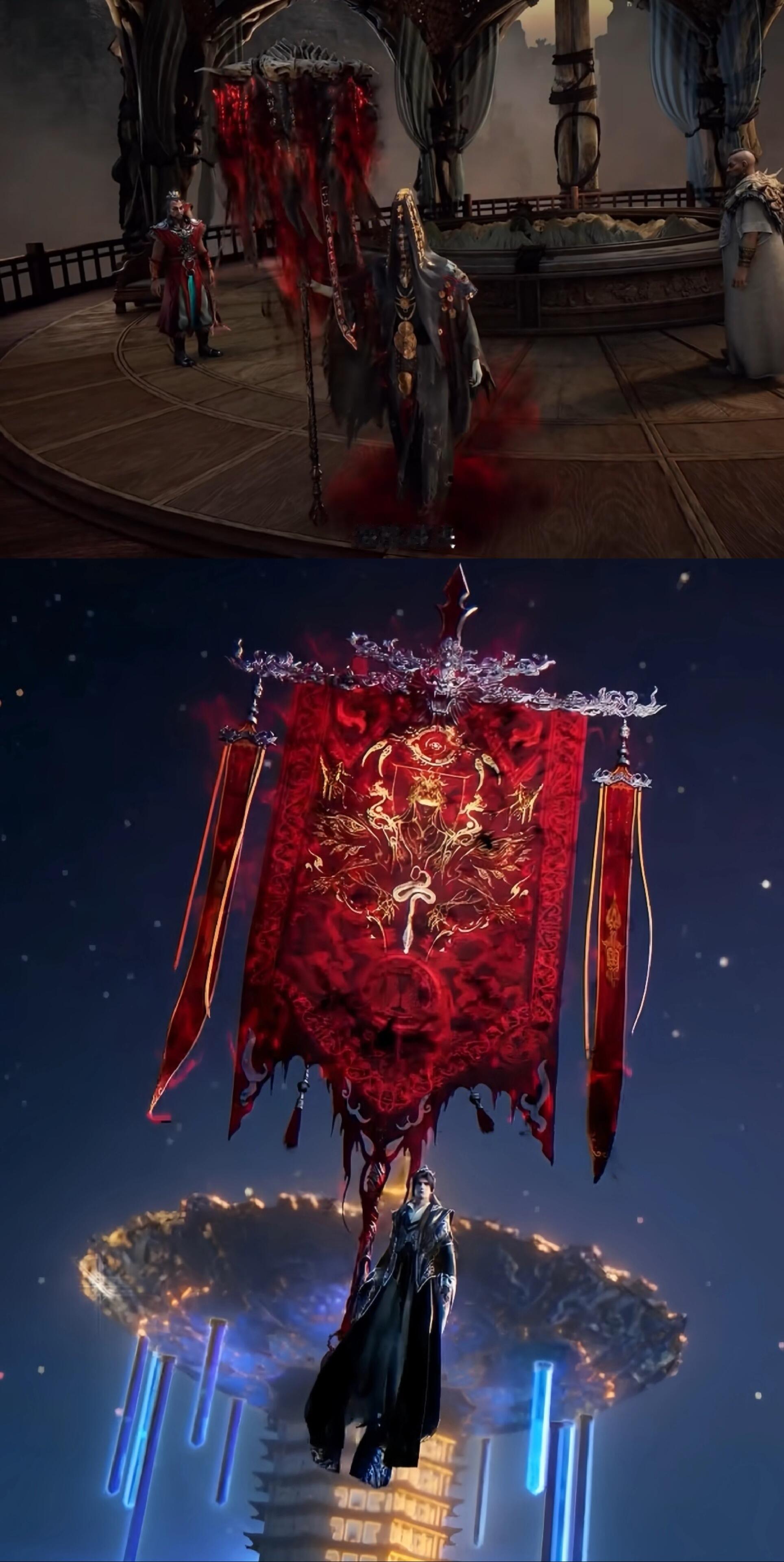 拿魂幡这块还得看王林 凡人天哭VS仙逆王林慕兰这个天哭出场这画面，一眼就联想到王
