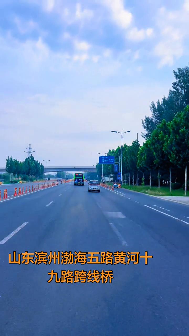 山东滨州渤海五路黄河十九路跨线桥。