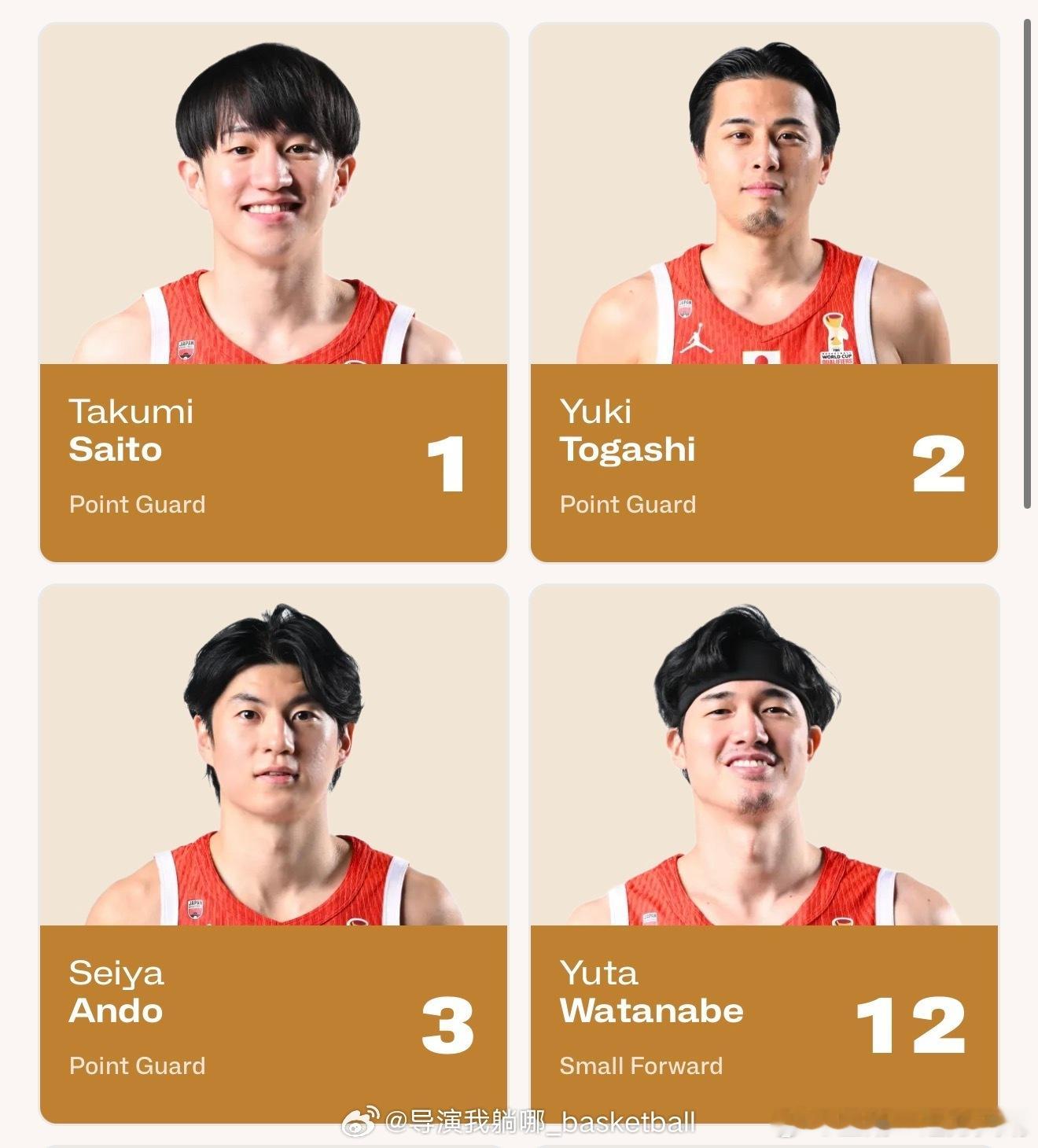 中国男篮vs日本男篮【日本队大名单球员职业亮点与技术特点分析】Shuta Har