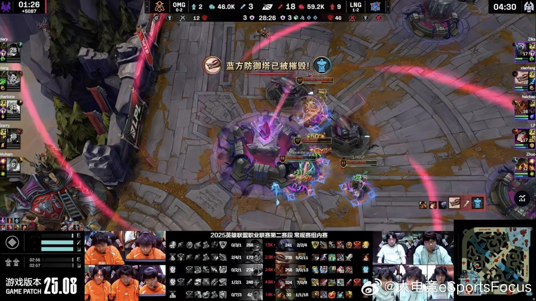 【2025LPL第二赛段 OMG 0-1 LNG】恭喜LNG先下一城OMG对战L
