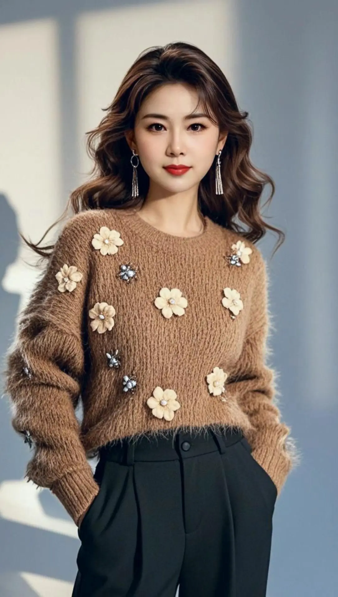 AI花饰毛衣照 随变ai随便玩