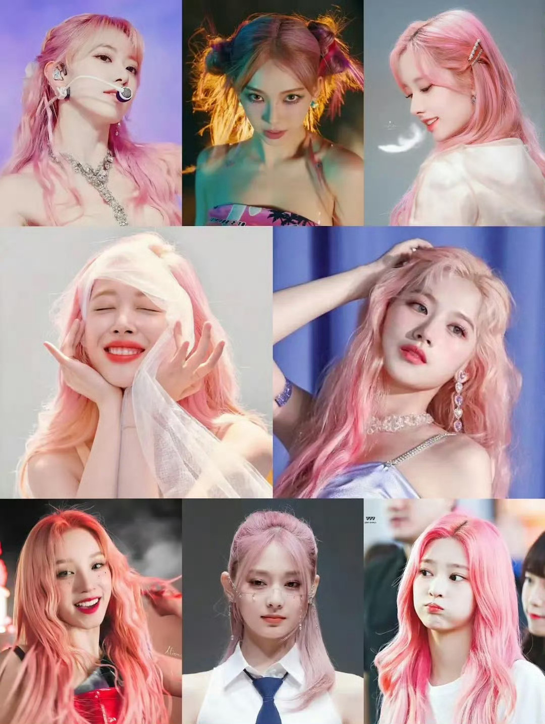 [话筒]kpop粉发封神的女爱豆合集 ​​​