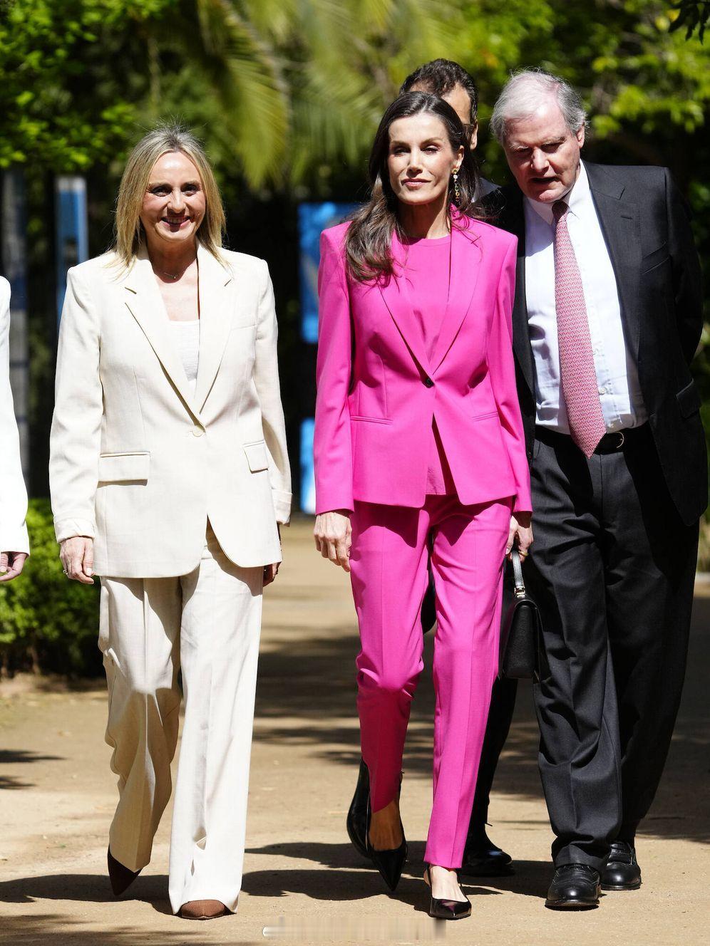 西班牙王室 4月29日，莱后在格拉纳达出席赫罗纳公主奖艺术类别奖项揭晓活动。好亮