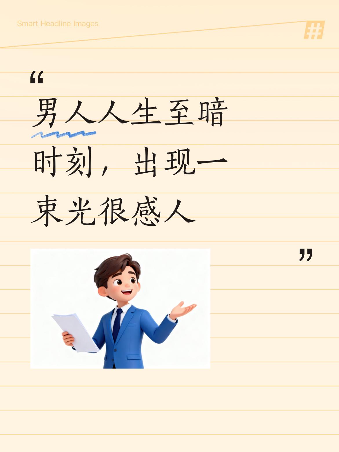 如果这不是段子，真的挺感人的，这个男人在人生至暗时刻，能有这样一束光温暖他，太戳