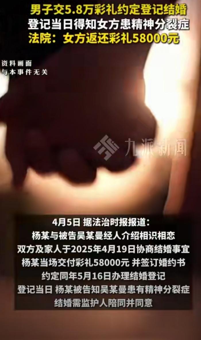 海南万宁
男子和女子办理结婚登记时才惊讶发现，和自己即将走进婚姻殿堂的女朋友，竟