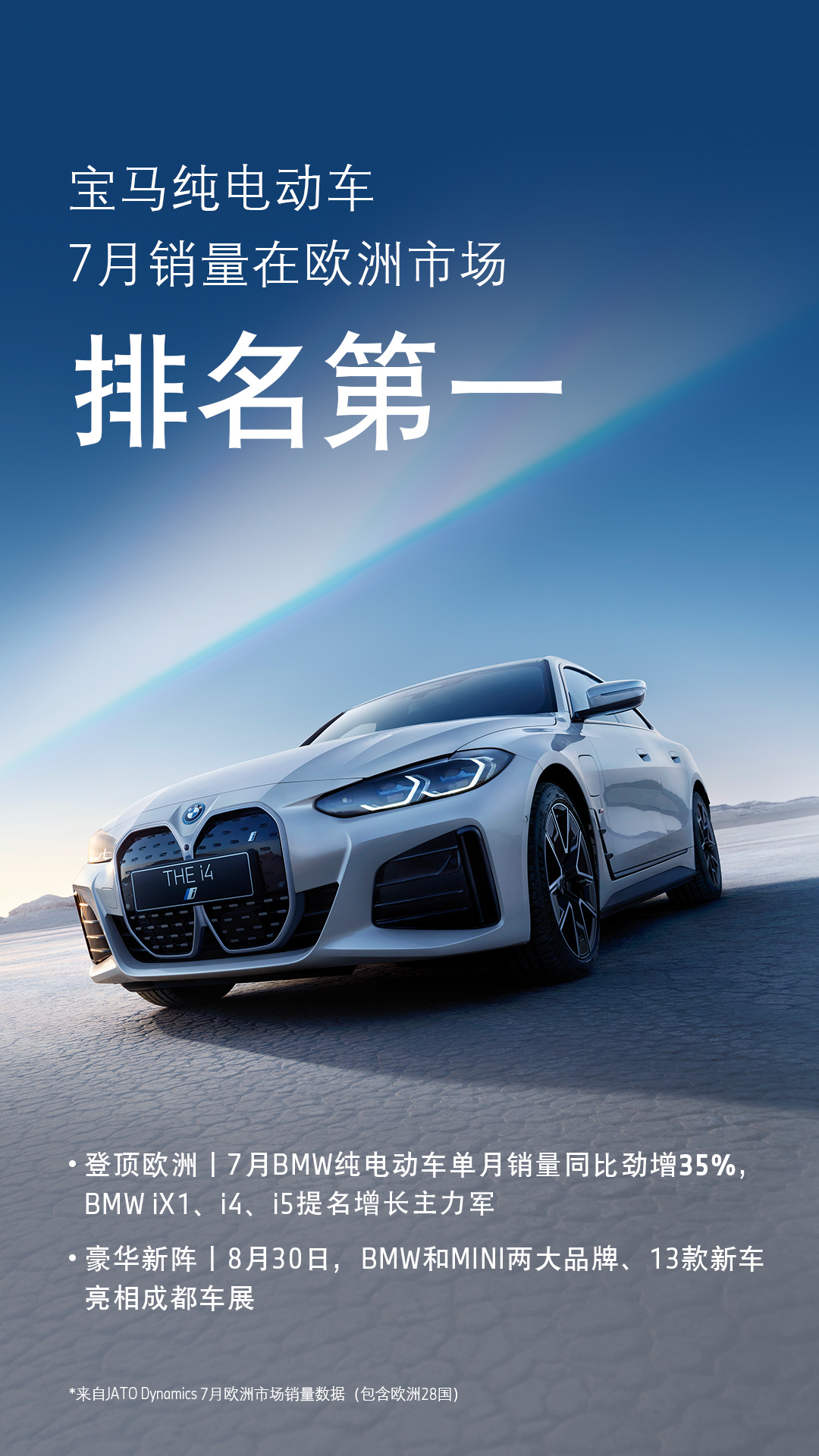 #宝马纯电车7月销量欧洲第一#宝马电车在欧洲超过了特斯拉，这个势头可以啊！ ​​
