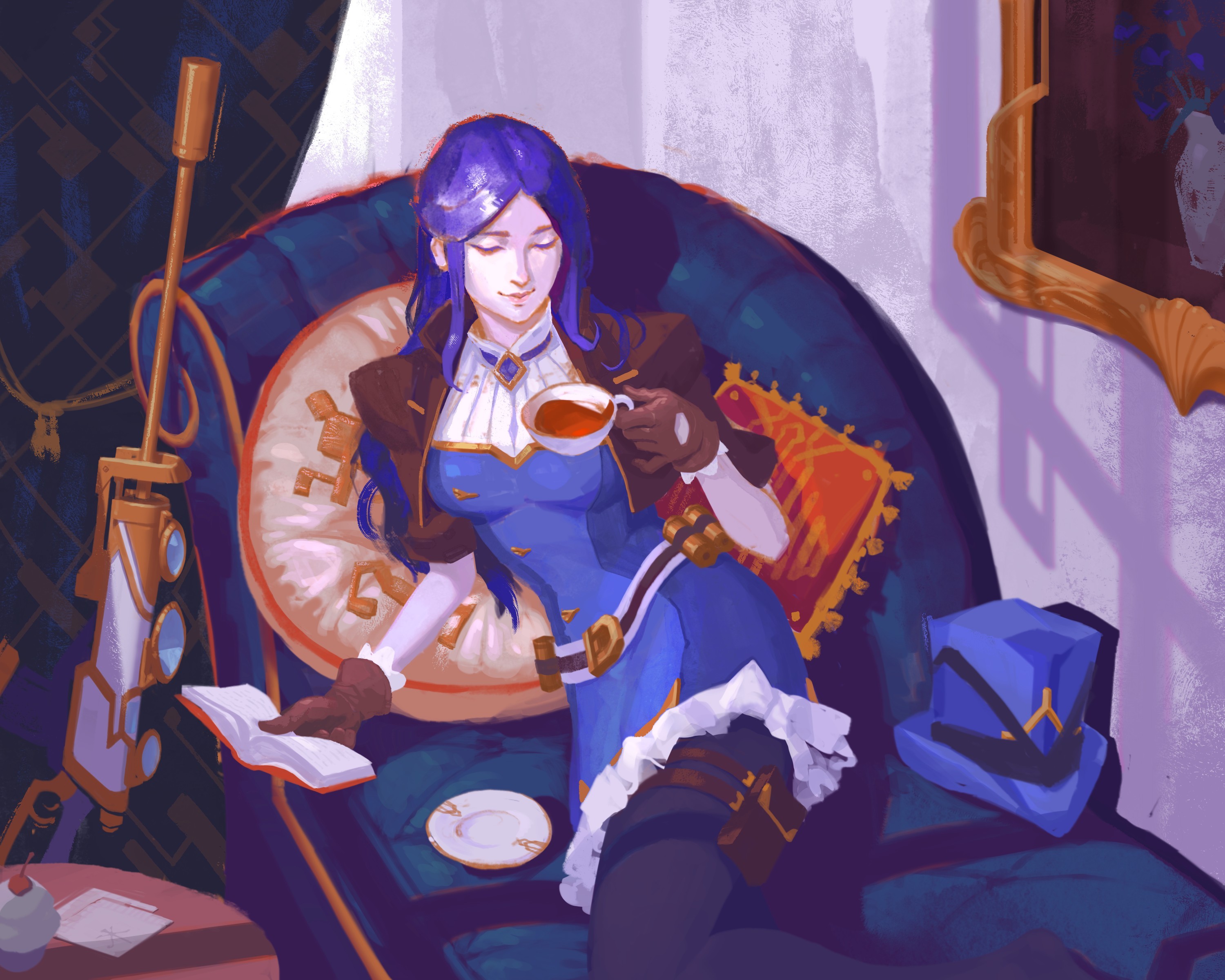 凯特琳&小蛋糕（cr:eyyojimbo）英雄联盟