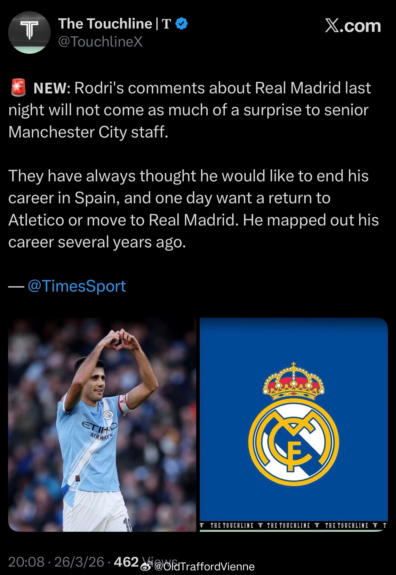 隔壁罗德里要去皇马？没什么意外的 