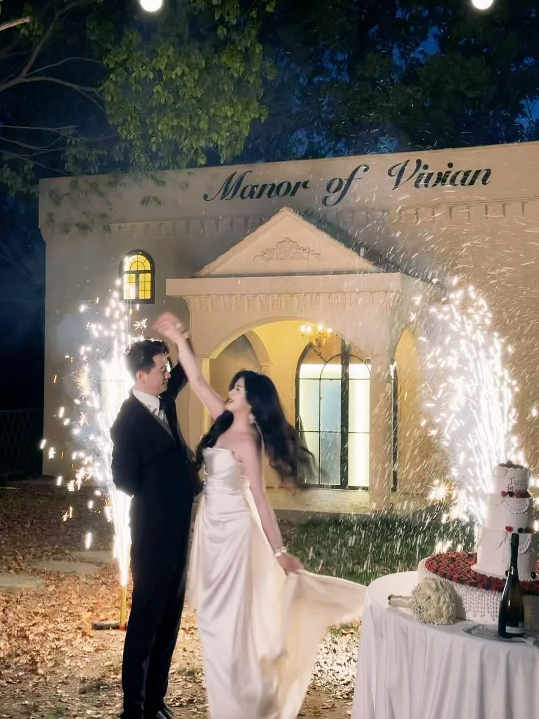 拍到人生婚纱照！庄园夜宴外景live直出🍾🍸