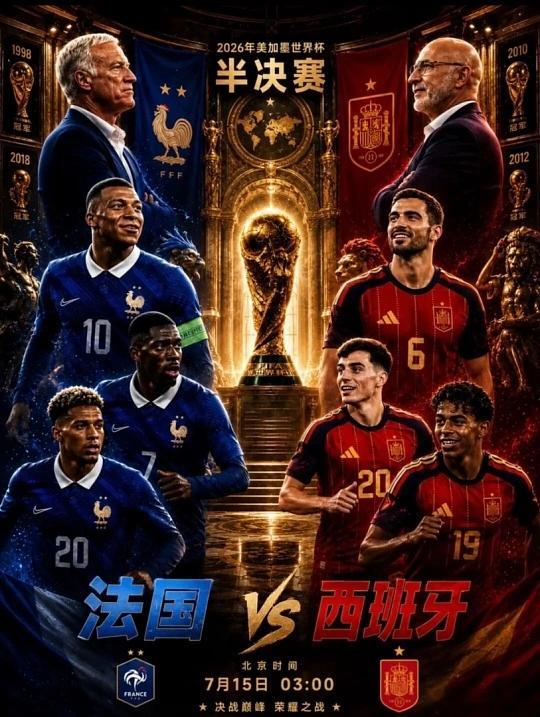 101  世界杯  法国vs西班牙方向；主胜比分；3-1  2-1  3-2进球