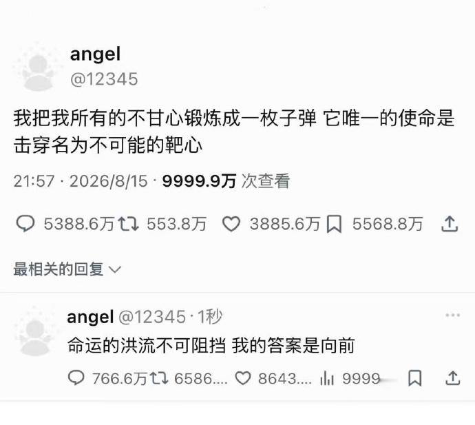 “命运的洪流不可阻挡 我的答案是向前” ​​​