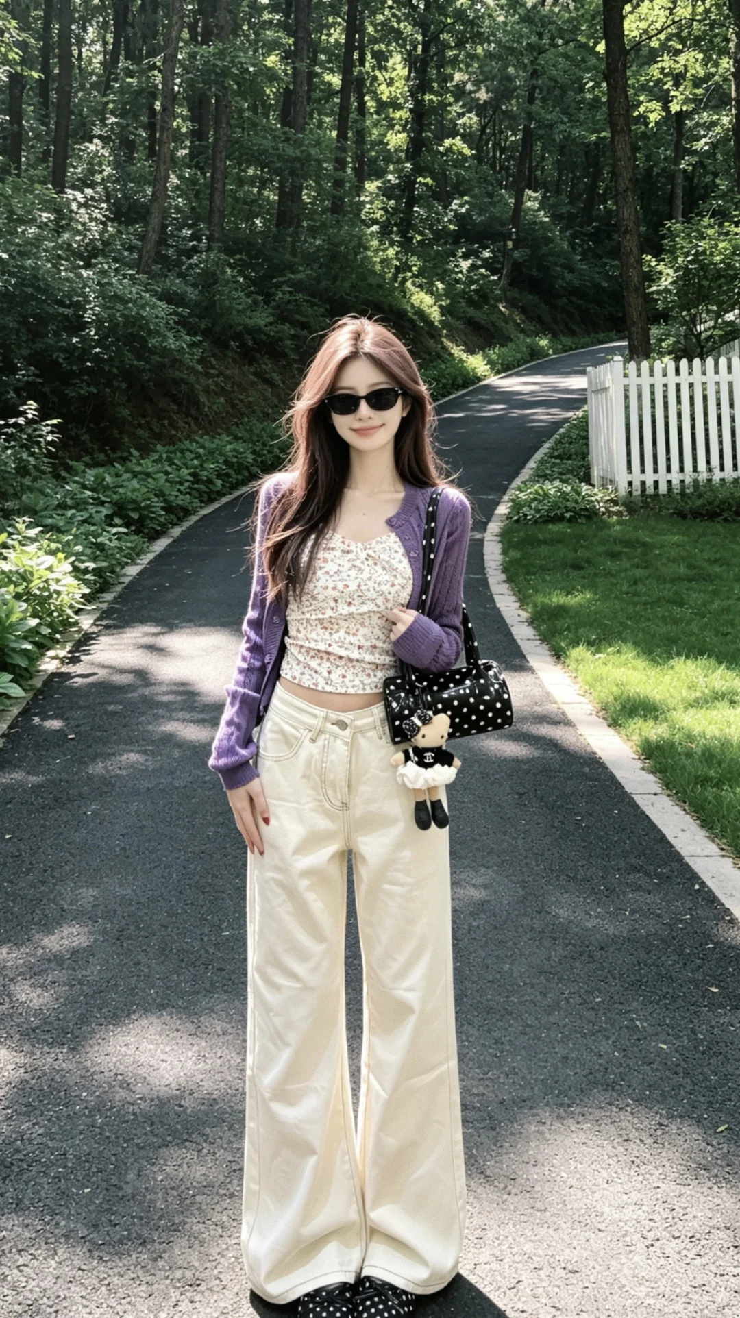 穿了穿了！紫白配色好高级💜