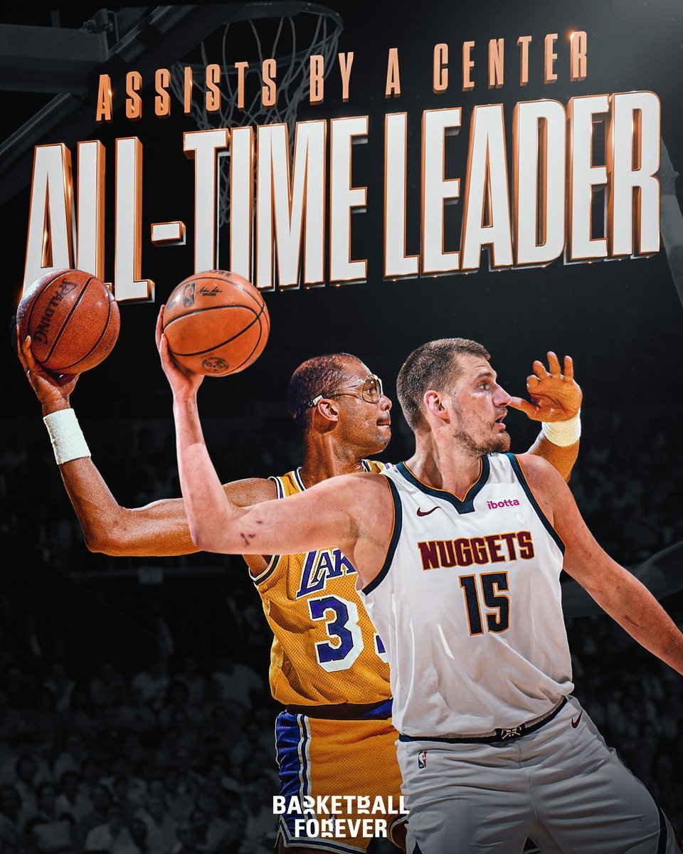 今天的约基奇，已经成为历史上助攻数最多的中锋了…且历史三双数据最后是多少场，肯定