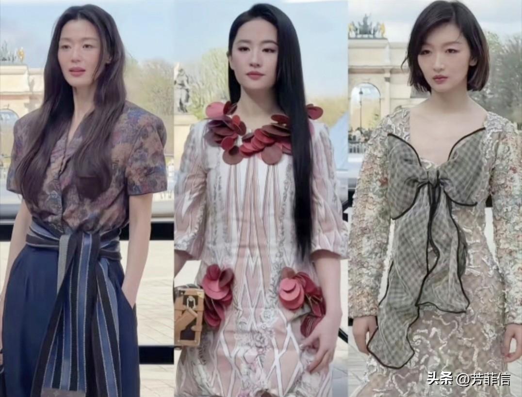 不是衣服太丑，而是选错了人——
之前看刘亦菲、全智贤、周冬雨的lv大秀穿搭，怎么